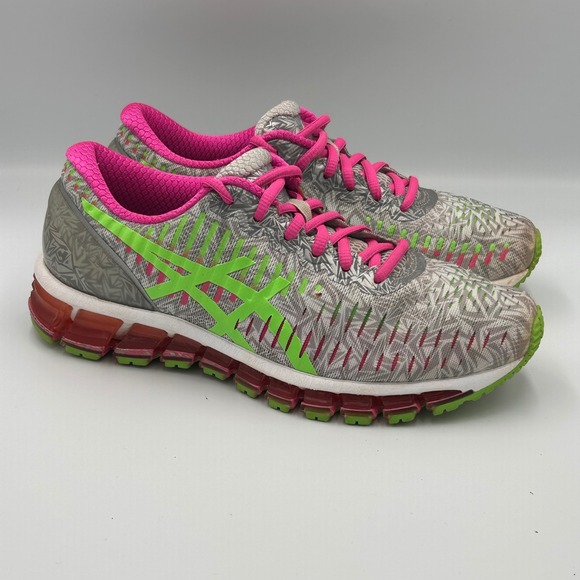 Asics Shoes - ASICS Gel Quantum 360‎ Women's Running Shoes Gray Pink Neon Size 8